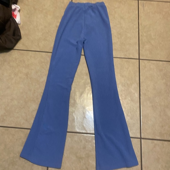 Light Blue Flare Leggings - Picture 1 of 3